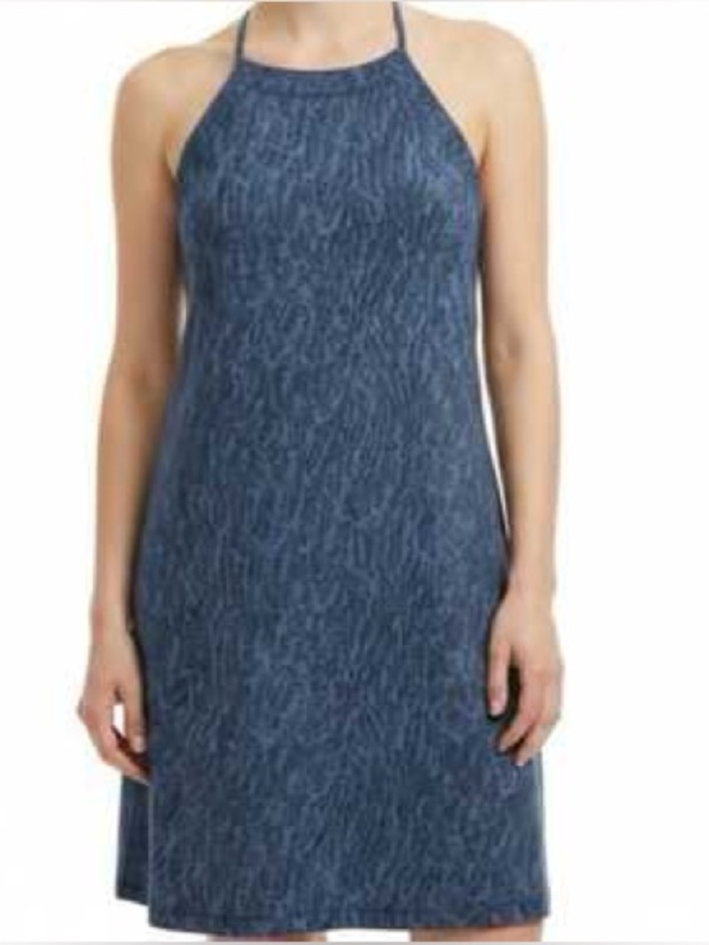 Eddie Bauer “Harmony “ Active Dress, Blue/navy Print Shelf Tank, Racerback S